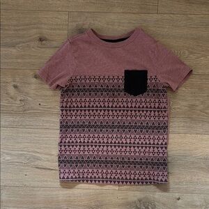 FabKids Geometric Patterned Shirt - Pink and Black